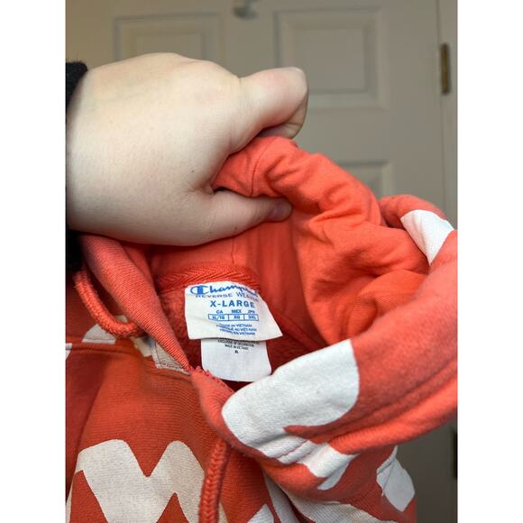 Champion Reverse Weave Women Hoodie All Over Script Sz: X large - Picture 4 of 4